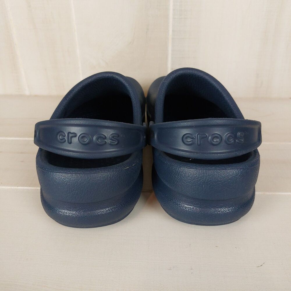Crocs Bistro Clogs Slip Resistant Work Shoes Men's 7 Women's 9 Blue Chef Nursing - Picture 6 of 7